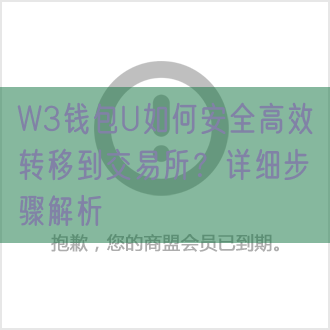 W3钱包U如何安全高效转移到交易所？详细步骤解析