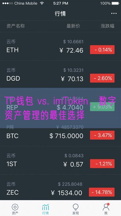 TP钱包 vs. imToken，数字资产管理的最佳选择