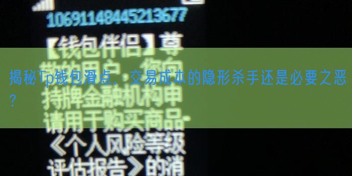 揭秘Tp钱包滑点，交易成本的隐形杀手还是必要之恶？